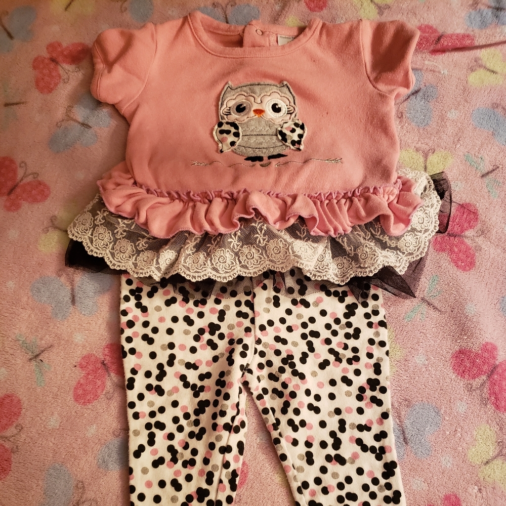 12 month girl owl outfit